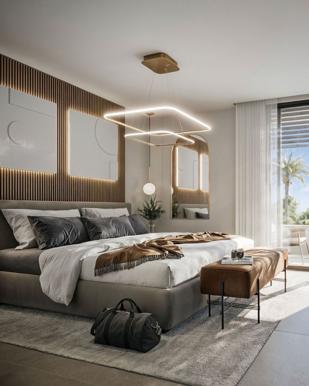 05 modern bedroom with balcony view